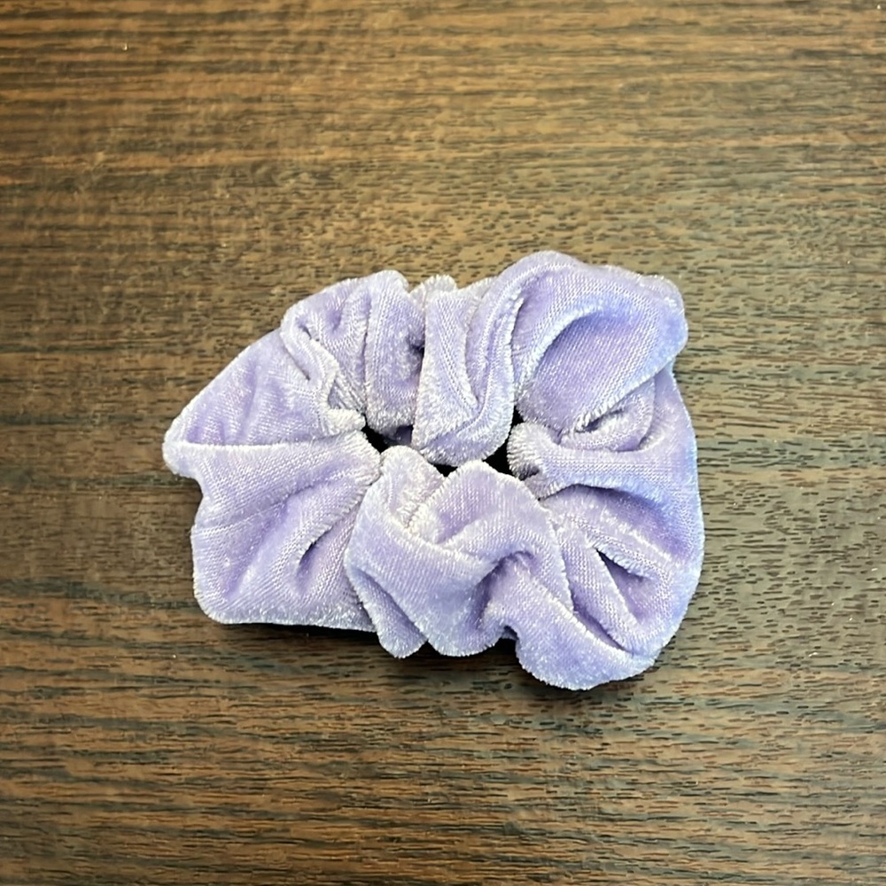Lavender Velvet Hair Scrunchie